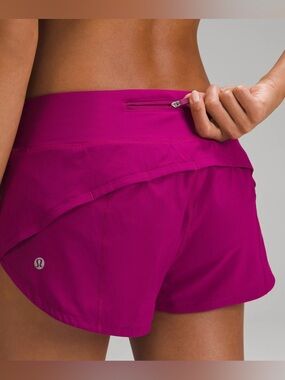 Lululemon Speed Up Low Rise Lined Shorts 2.5" Magenta Pink color  Size 8